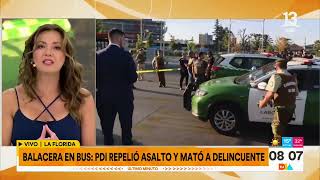 Funcionario de la PDI repele asalto en su contra en bus RED y mata a delincuente | Tu Día | Canal 13