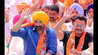 BJP candidate Sunny Deol holds a roadshow in Gurdaspur