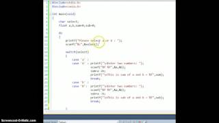 Part 6 c Programming switch case with do while loop