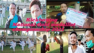 State level Kickboxing championship Gold medallist 2021,Hem Taye,ll Arunachal Ao