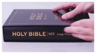 NIV Large Print Single Column Deluxe Reference Bible Leather