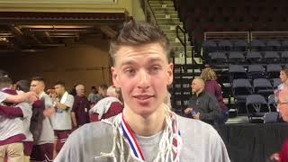 Edward Little coach, players after winning Maine Class AA boys basketball state title