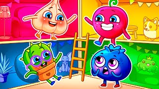 Giant Dollhouse Song 😍🏠 Colors for kids 💙💛🧡|| VocaVoca Karaoke 🥑