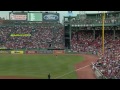 laa@bos cespedes plates pedroia with a sacrifice fly