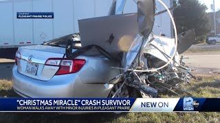 'Christmas miracle': Woman walks away from horrible crash