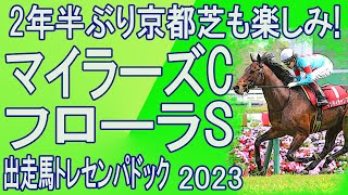 2年半ぶり京都芝での開幕重賞。眩しい緑1600ｍを楽しもう。　マイラーズC（GⅡ）/  フローラS（GⅡ）出走馬トレセンパドック2023　　Racehorses with music