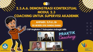 Demonstrasi Kontekstual Modul 2.3 Coaching Untuk Supervisi Akademik | PRAKTIK COACHING | ALUR TIRTA