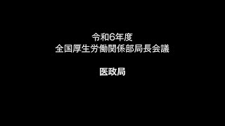 １医政局　説明【令和６年度 全国厚生労働関係部局長会議】