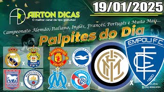 🏆💰🤑PALPITES DE FUTEBOL PARA HOJE DOMINGO DIA 19 DE JANEIRO DE 2025 + DUPLA + TRIPLA GRÁTIS🏆💰🤑