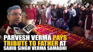 BJP's Parvesh Verma honors his father, ex Delhi CM Sahib Singh Verma, at Samadhi Sthal in Mundka