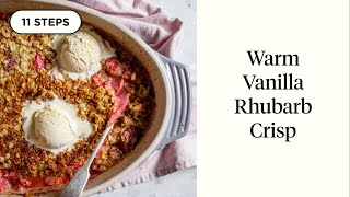 Warm Vanilla Rhubarb Crisp