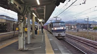 JR貨物 EF210-327号機 押し太郎 貨物列車  JR西日本  223系2000番台 W編成  普通  米原行き  膳所駅  南草津駅  20220105