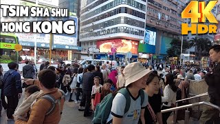 📍Hong Kong Tsim Sha Tsui Walking tour Update | Hongkong's Most Crowded District | Kowloon #4k HDR