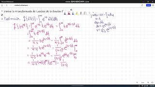 13. Transformada de Laplace de la función f(t)=te^{4t}.