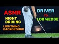 ASMR / Night Driving, Lightning Background #asmr #golf