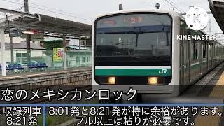 大甕駅2番線発車メロディー「恋のメキシカンロック」【使用列車大幅減】