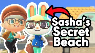 Sasha's Secret Beach Design \u0026 Villager Home Decorating | Animal Crossing New Horizons