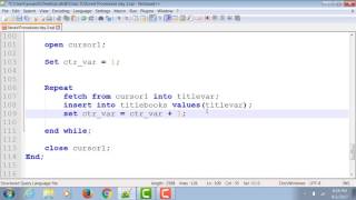 Database Cursors using while loop and repeat until loop