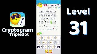 Cryptogram Tripledot Level 31 Answer | SolutionGuruji