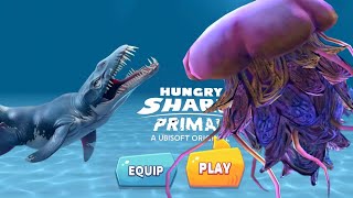 LIOPLEURODON VS  GIANT ANCIENT JELLYFISH - Hungry Shark Primal