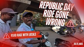 Republic day ride gone wrong | Road rage with local Activa Rider | 26th Jan Riders Rally #motovlog