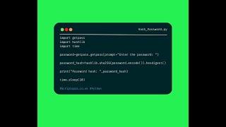 Python getpass - Hash password