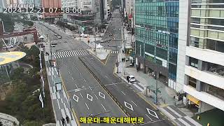 [교통상황] 부산-해운대해변로 / 2024-12-21(토요일), CCTV Record Cam #1221