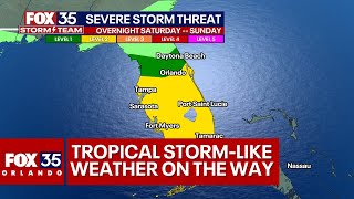 Florida can expect tropical storm-like conditions with heavy rain, flooding, possible tornadoes