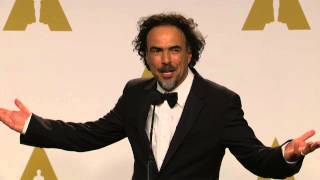 Oscars: Alejandro González Iñárritu Backstage Interview 2015 | ScreenSlam