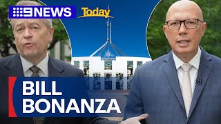 Government rams through 32 pieces of legislation through parliament | 9 News Australia