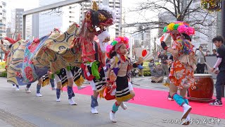 マルート前 2024 獅子舞・餅まき 新湊二の丸町獅子方若連中 / 桜まつり③