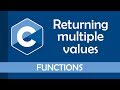Returning multiple values from a function