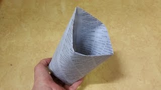 705 신문지 종이접기 (봉투) newspaper  Origami  摺紙 折纸 оригами 折り紙  اوريغامي Zeitung  газета  新聞紙  报纸  報紙