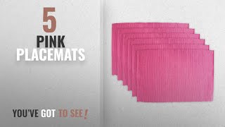 Best Pink Placemats [2018]: DII Cotton Ribbed Table Placemat for Valentine's Day, Mother's Day and