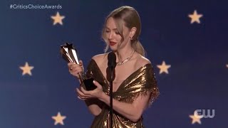Amanda Seyfried Speech Critics Choice Award 2023 | Best Actress in Limited Series