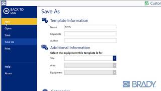 Opening MarkWare Templates and Files | Brady Workstation
