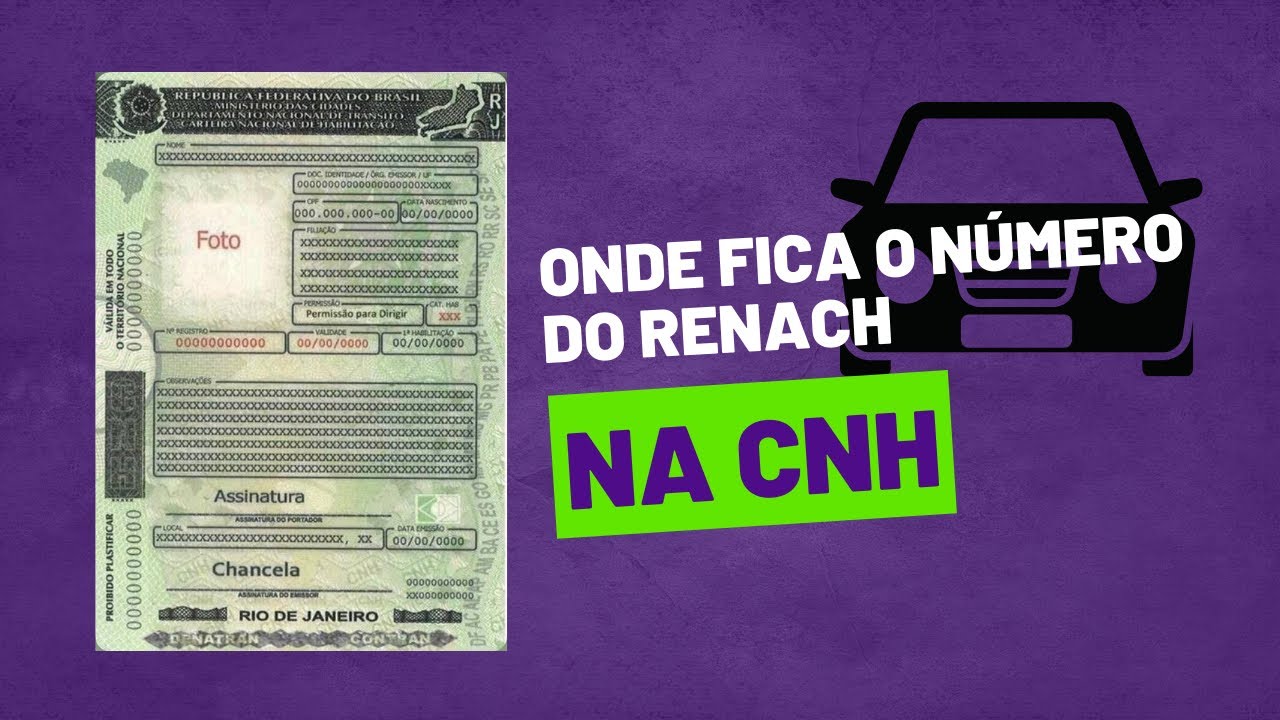 Onde Fica O NÚMERO DO RENACH NA CNH - YouTube