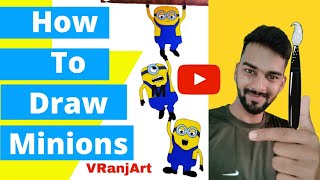 HOW TO DRAW MINIONS IN STEP BY STEP EASY