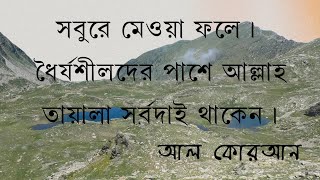 ধৈর্যশীলদের আল্লাহ তা'য়ালা পছন্দ করেন। এবং সর্বদা তাদেরকে নিরাপদে রাখেন।