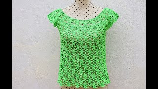 Blusa de mujer a crochet muy facil y rapido Majovelcrochet #ganchillo #crochet