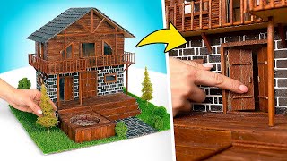 Como construir uma casa de luxo com papelão e palitos de madeira
