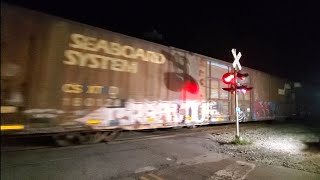 CSX M372 with a Chessie \u0026 Seaboard boxcar 5AM wake-up call 9/2/24