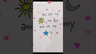 Cute way to confess your love #shorts #youtubeshorts #art #drawing #calligraphy #love #ytshort #cute