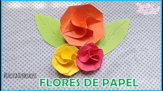Flores de papel - Rosa de papel ORIGAMI