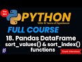 sort_index function | sort_values function | Pandas DataFrame | Python