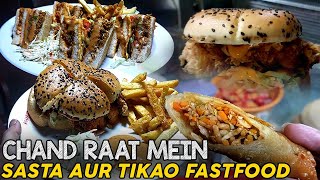 Chaand raat ki khuwari at Safoora chowrangi 😞 | Bhook mitai with roadside fastfood | vlog