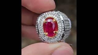 Natural Red Ruby Burma Myanmar Heated-a 1.37 carats Certificate AGL #ruby #permata #gemstone