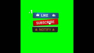 Like share subscribe bell icon green screen no copyright 2022