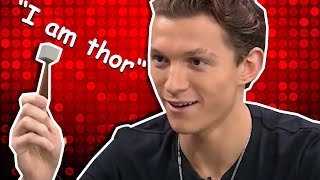 Tom Holland being Tom Holland during interviews