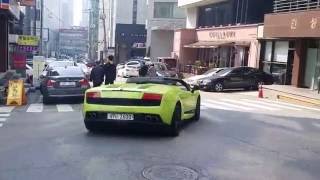 Lamborghini Gallardo Exhaust Sound 3cars (Korea) 람보르기니 가야르도 3대 배기음